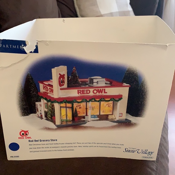 Snow Village Department 56 Red Owl Grocery Store Vintage rare. - Picture 11 of 13